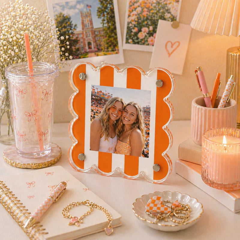 Frame - Acrylic Orange & White
