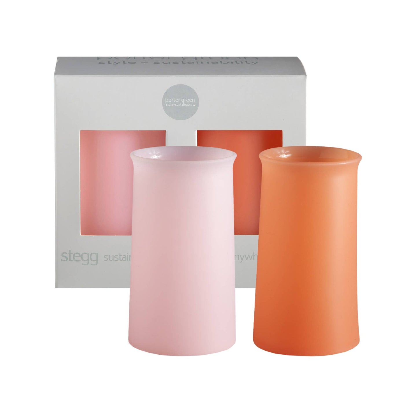 Silicone Unbreakable Highball Glasses:  Peach + Petal