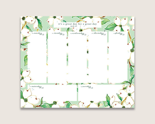 Dogwood Weekly Planner Notepad
