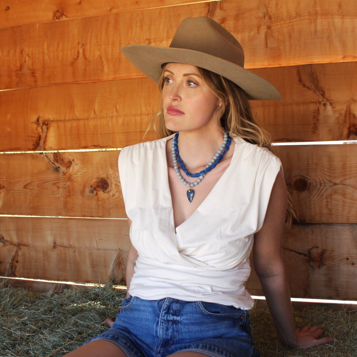 Necklace - Denim Heart