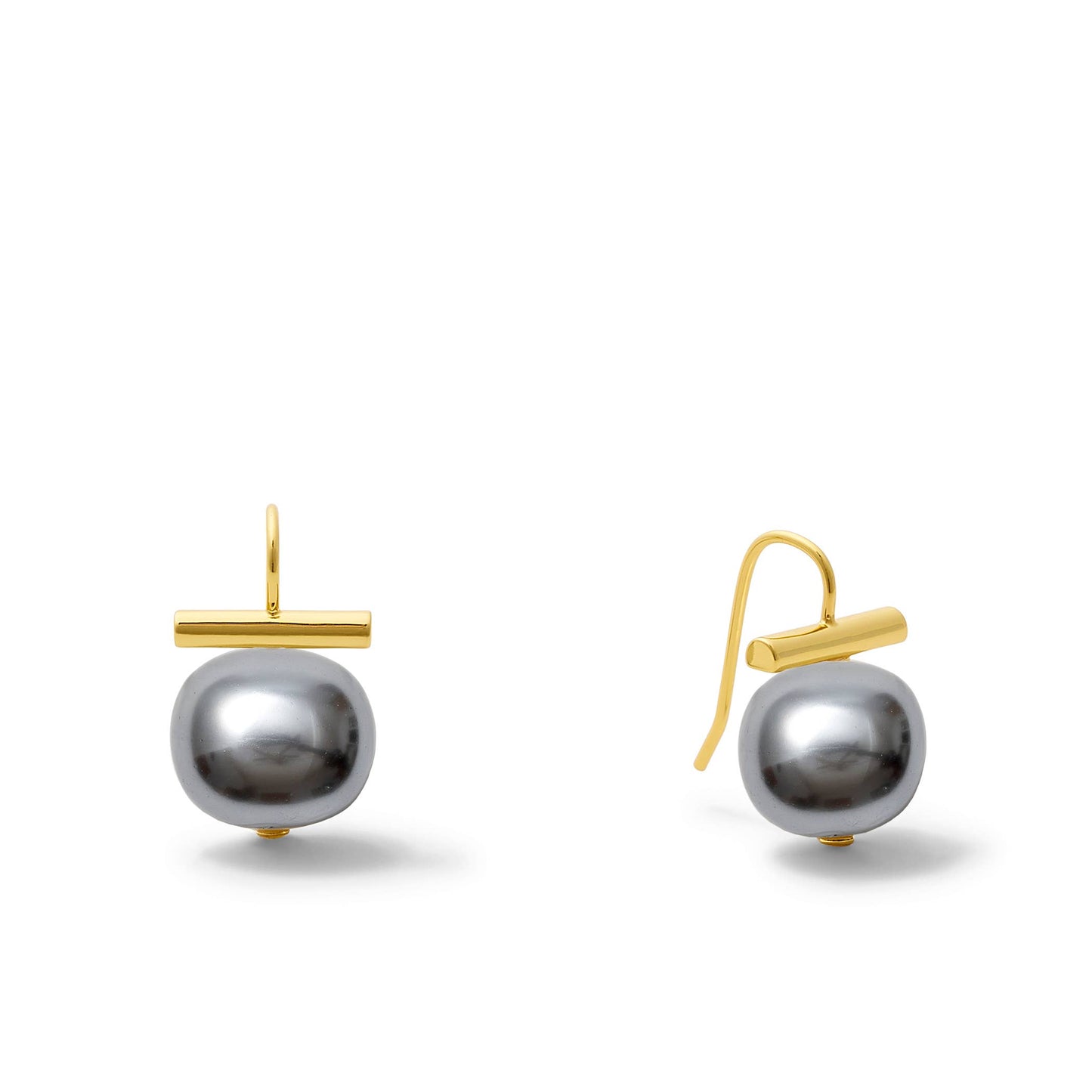 Earrings - Forever Fave Pebble Pearls - Grey
