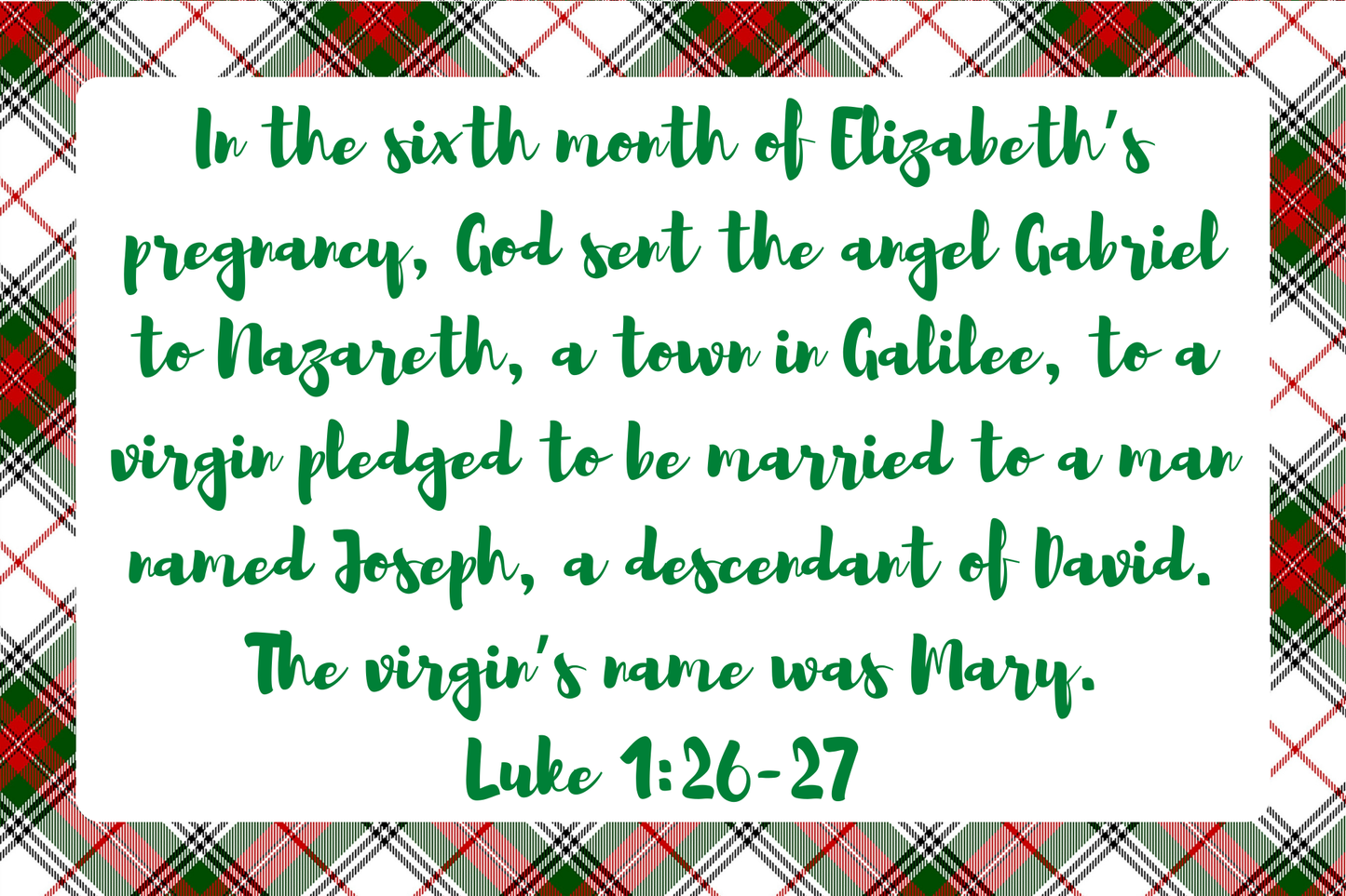 Paper Placemats - Advent Scripture