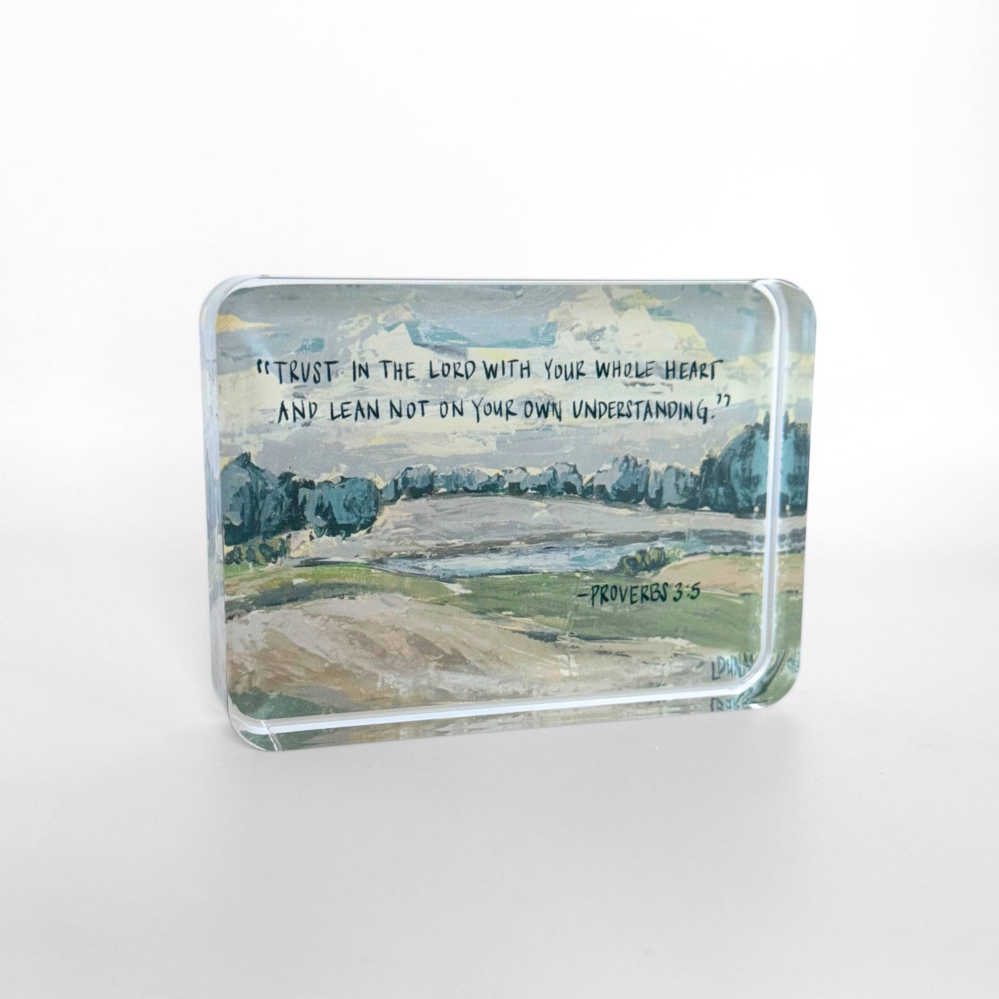 Acrylic Scripture Block - Proverbs 3:5