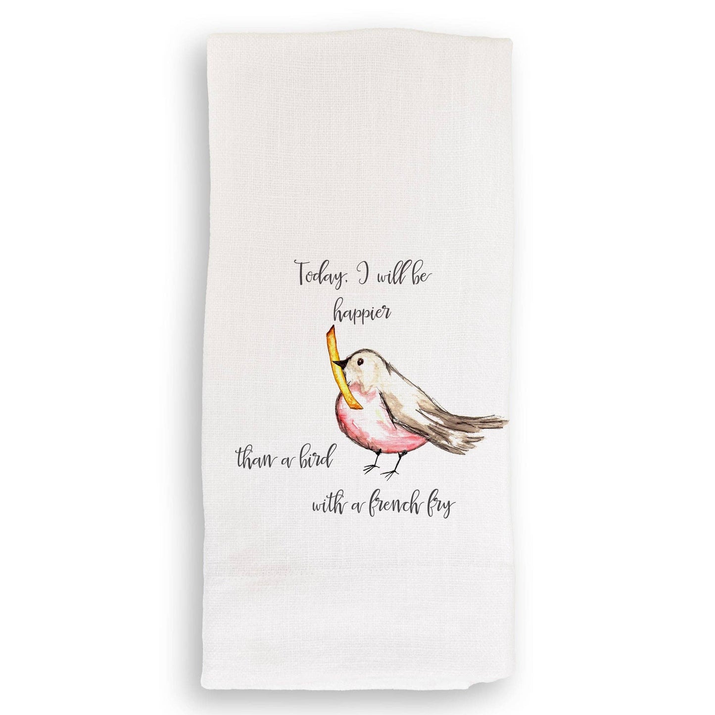Tea Towel - Bird with French Fry