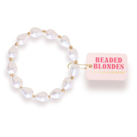 Bracelet - Pearl/Gold Saylor