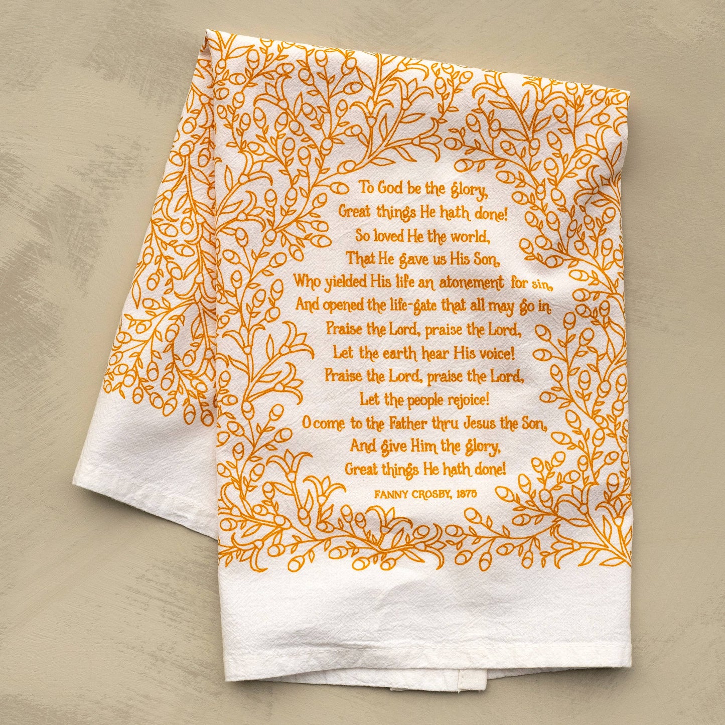Hymn Tea Towel: To God Be the Glory