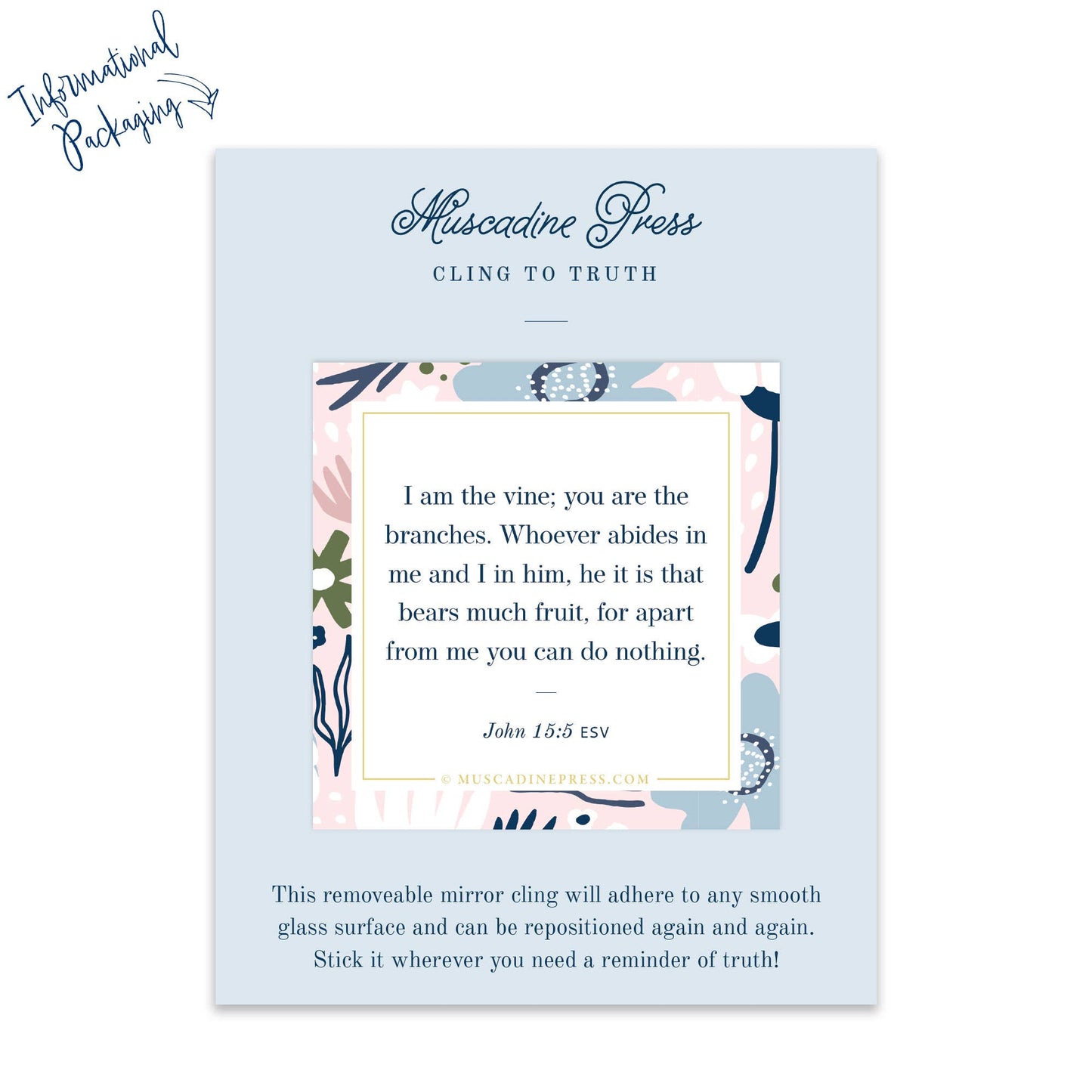 Scripture Static Cling, I am the Vine