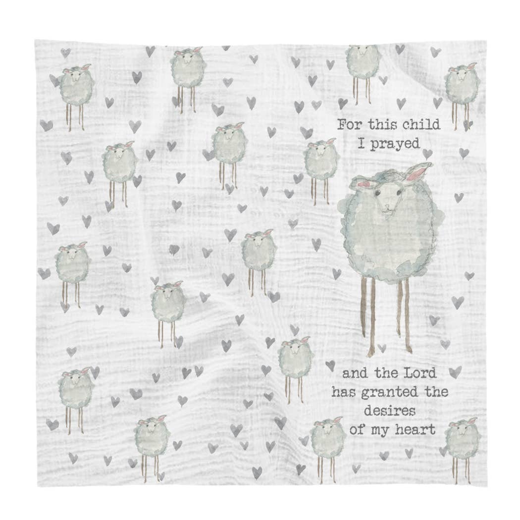 Baby Blanket - Lamb Swaddle Blanket