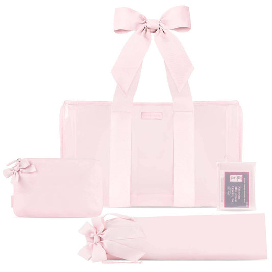 Mahjong Tote Set - Ballet Pink Bow
