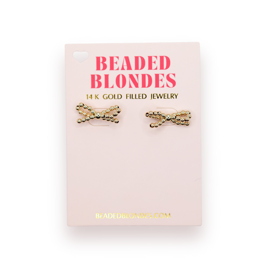 Earrings - Bow - Gold