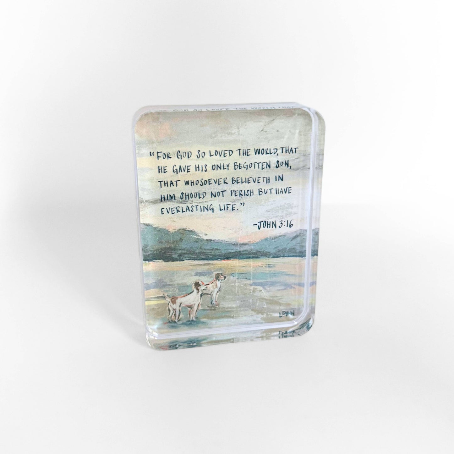 Acrylic Scripture Block - John 3:16
