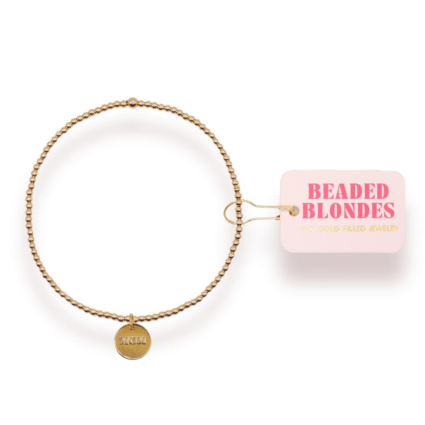 Bracelet - Gold+Charm Mom