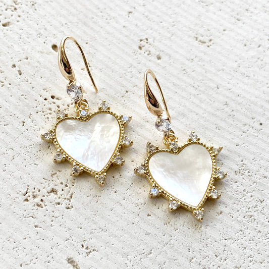 Earrings - Mother of Pearl Heart