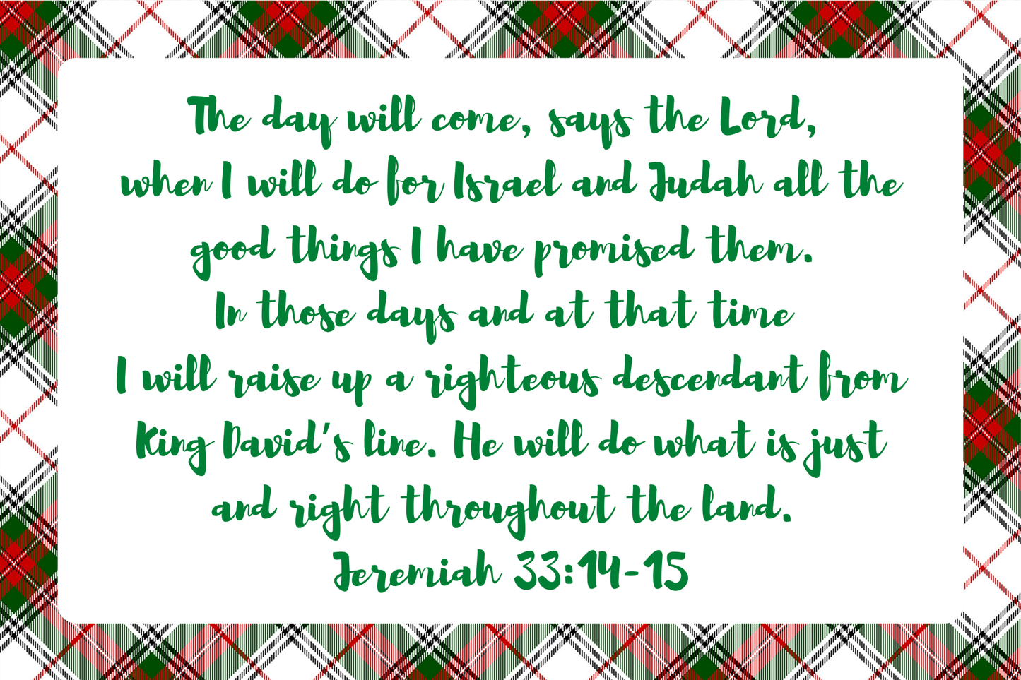 Paper Placemats - Advent Scripture