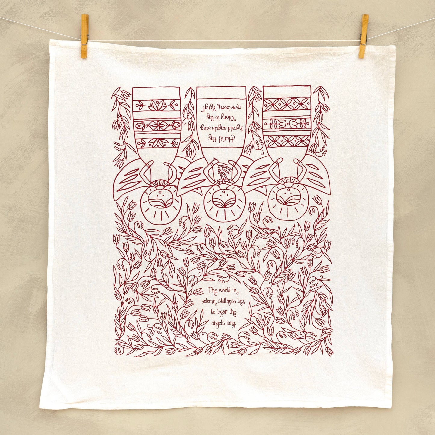 Hymn Tea Towel:  Hark! The Herald Angels Sing