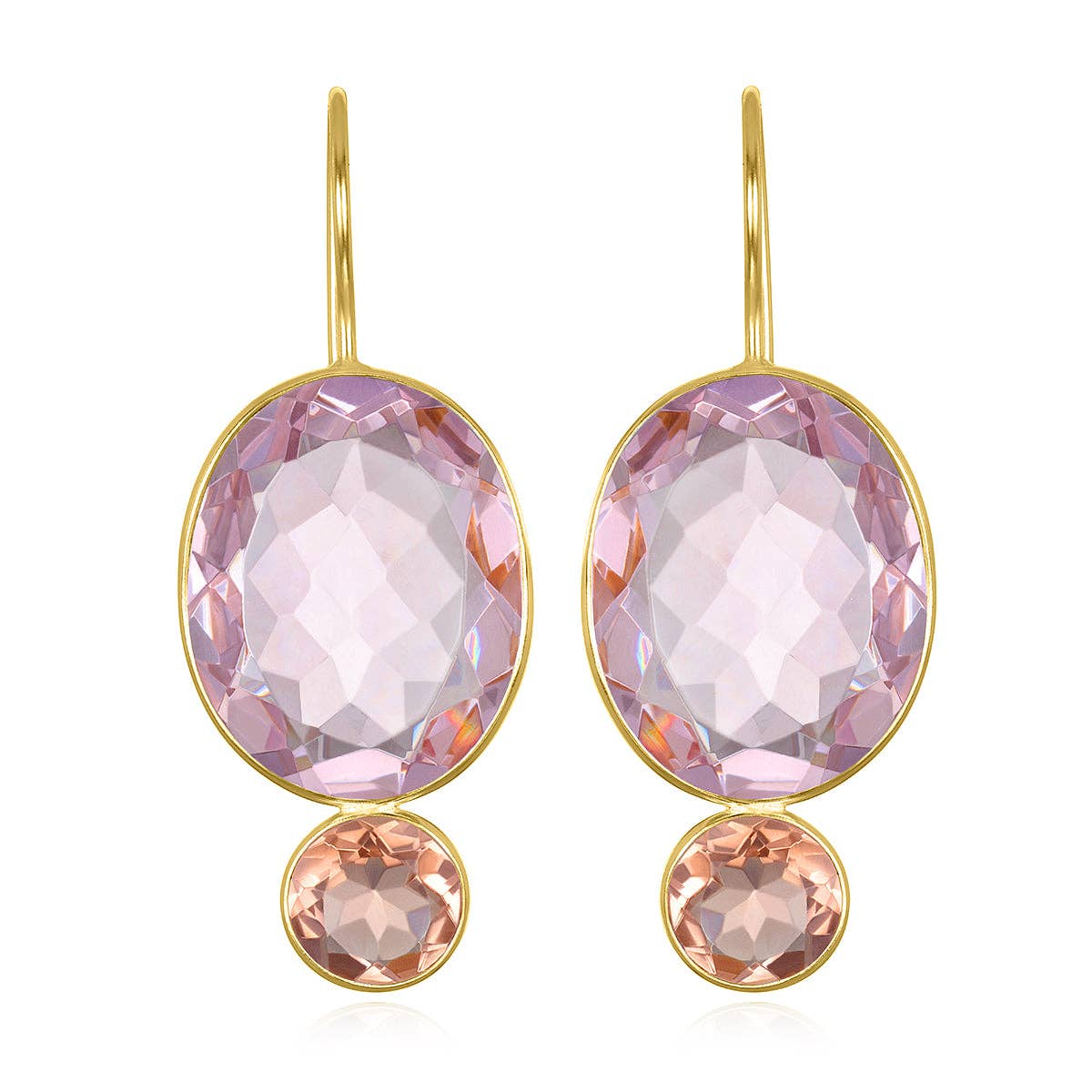 Earrings - Valencia Grand Oval - Peony