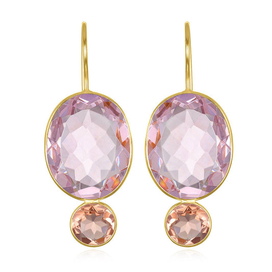 Earrings - Valencia Grand Oval - Peony