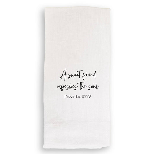 Tea Towel - A Sweet Friend Refreshes / Proverbs