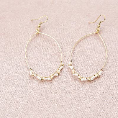Earrings - Ivory Gold Drops