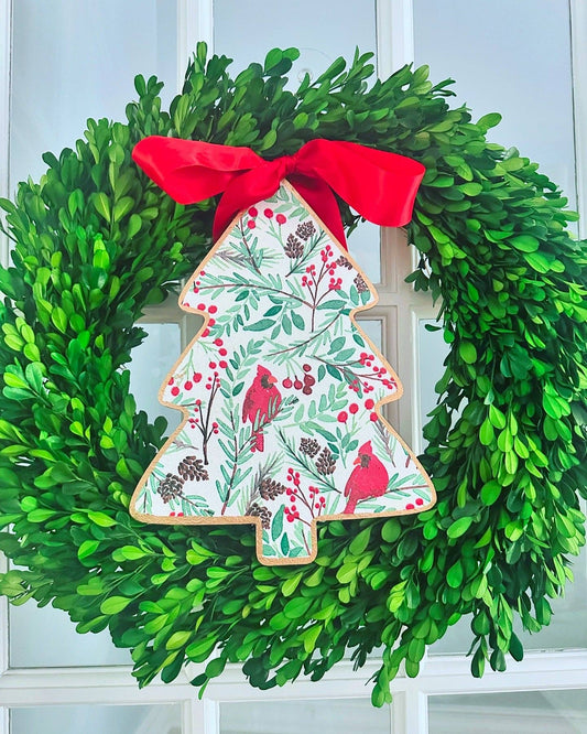Door Hanger - Cardinals 12" Tree