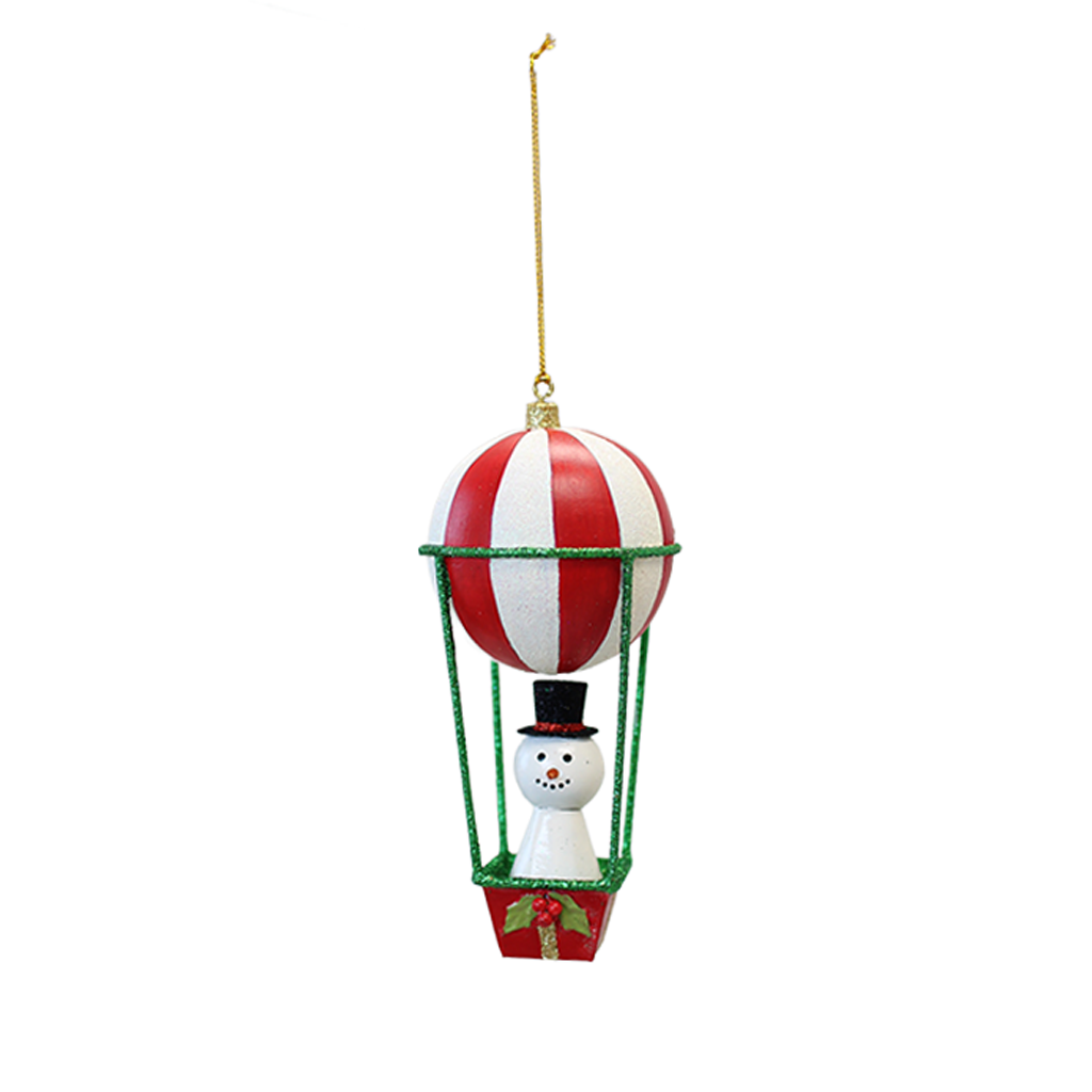 Ornament - Hot Air Balloon Snowman