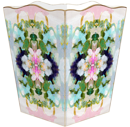Wastepaper Basket - Laura Park Nantucket Bloom pattern