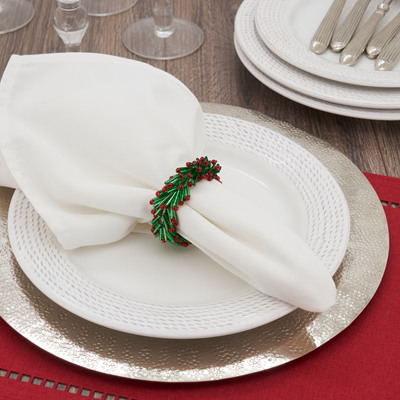 Napkin Ring - Beaded Wreath