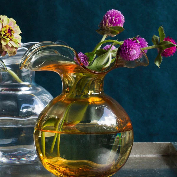 Hibiscus Vase - Amber