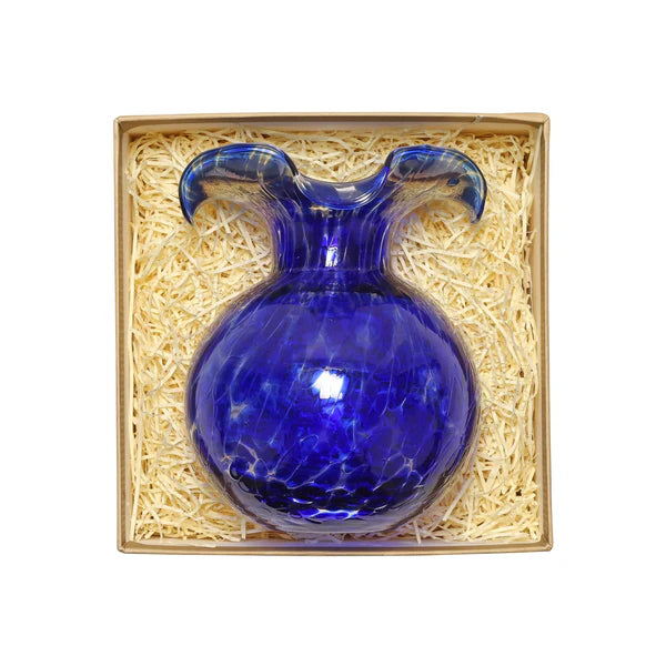 Hibiscus Vase - Cobalt Tortoiseshell