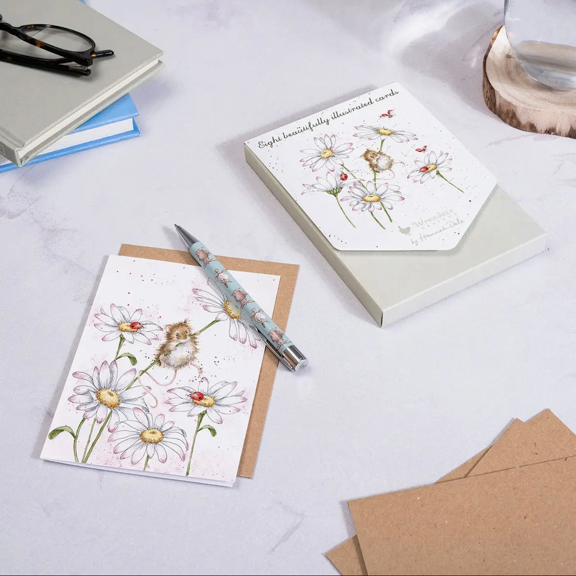Stationery - Notecards - Daisy Mouse - Wrendale