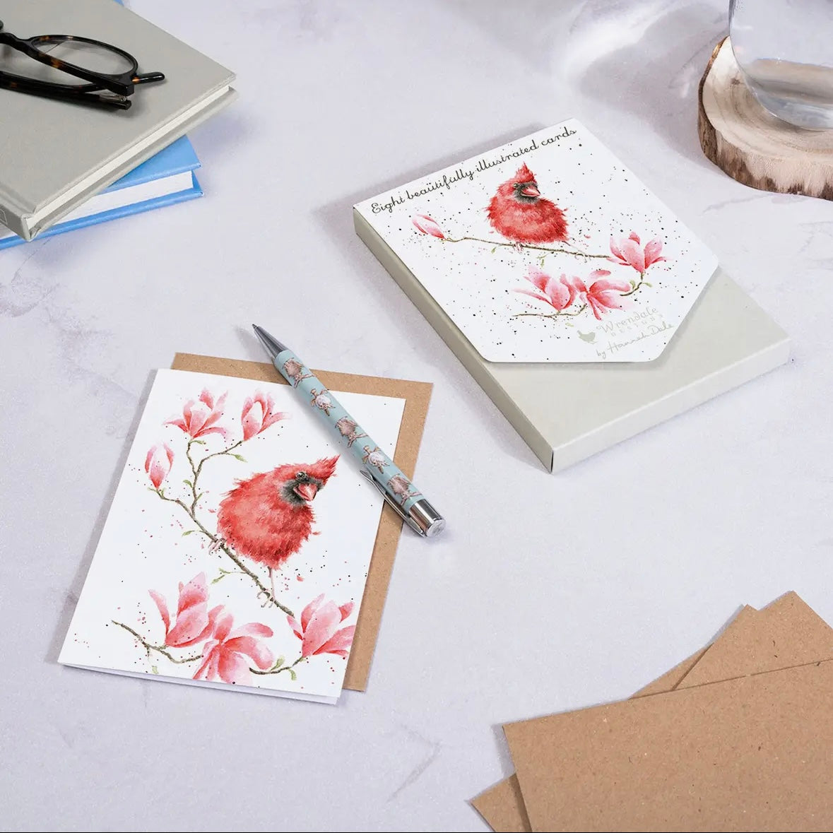 Stationery - Notecards - Cardinal - Wrendale