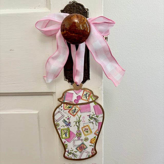 Door Hanger - Ginger Jar - 8" Mahjong (Assorted)