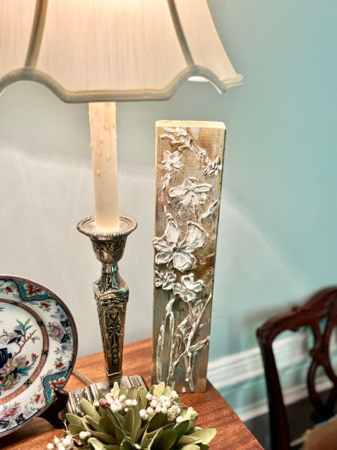 Painting - Flowers on Wood