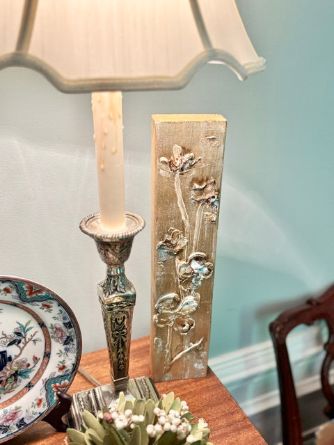 Painting - Flowers on Wood