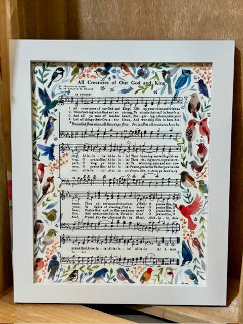 Hymn Print - All Creatures Great & Small