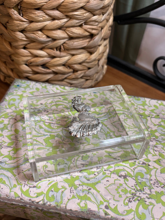 Pewter Medallion on Rectangular Box / Assorted