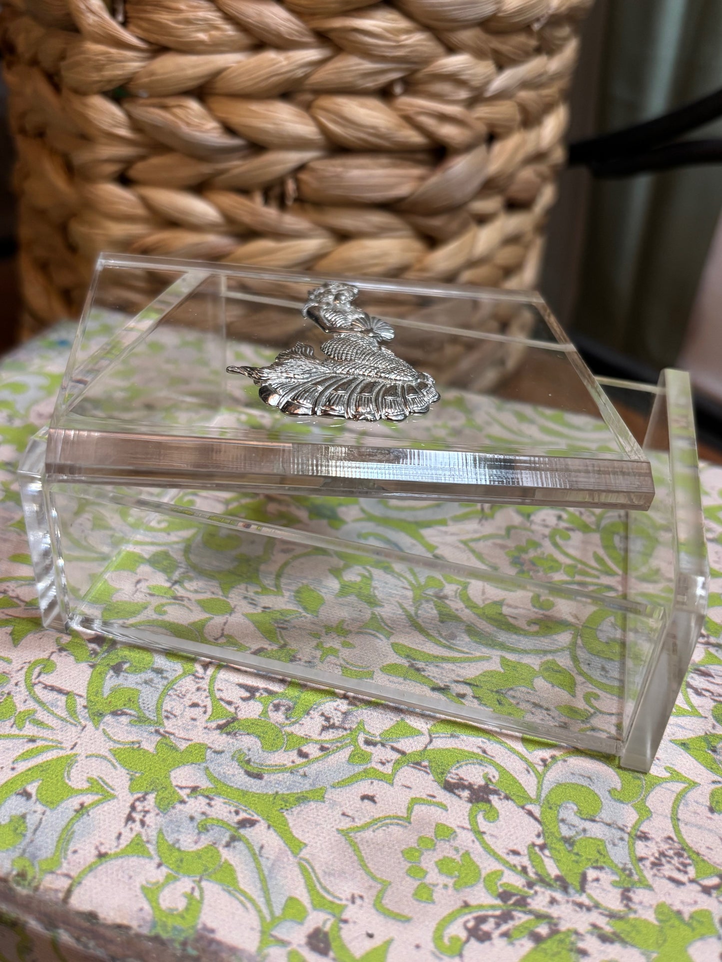 Pewter Medallion on Rectangular Box / Assorted