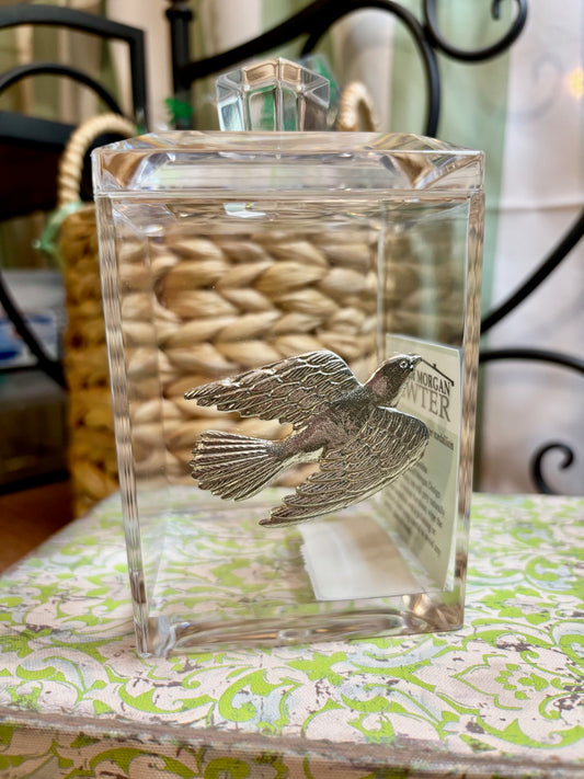 Pewter Medallion on Box with Cube Lid / Assorted