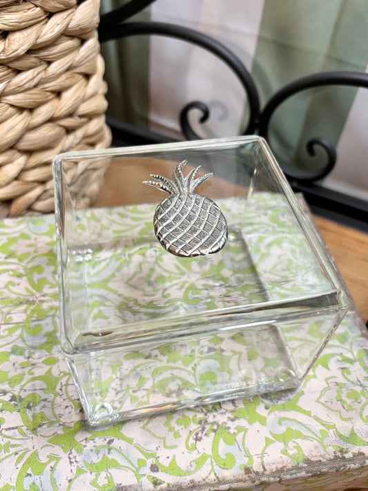 Pewter Medallion on Short Square Box / Assorted