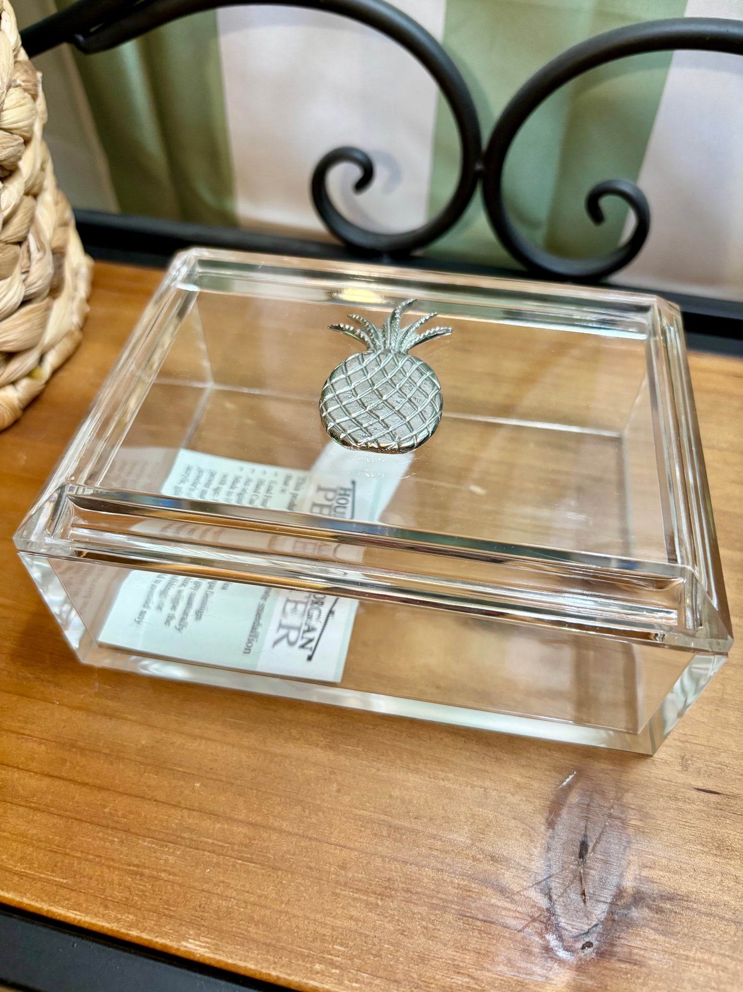 Pewter Medallion on Small Jewelry Box / Assorted