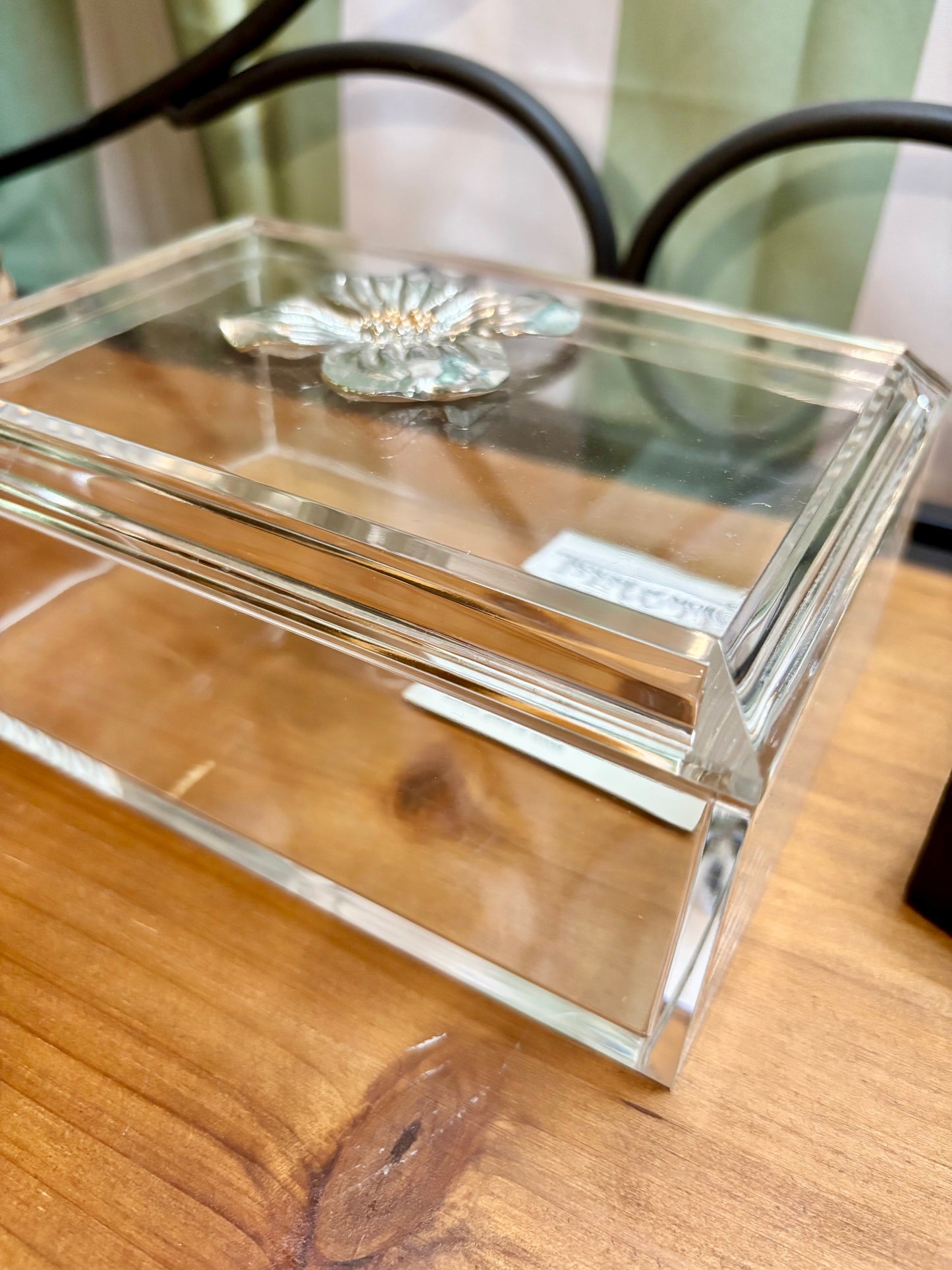 Pewter Medallion on Large Jewelry Box / Assorted