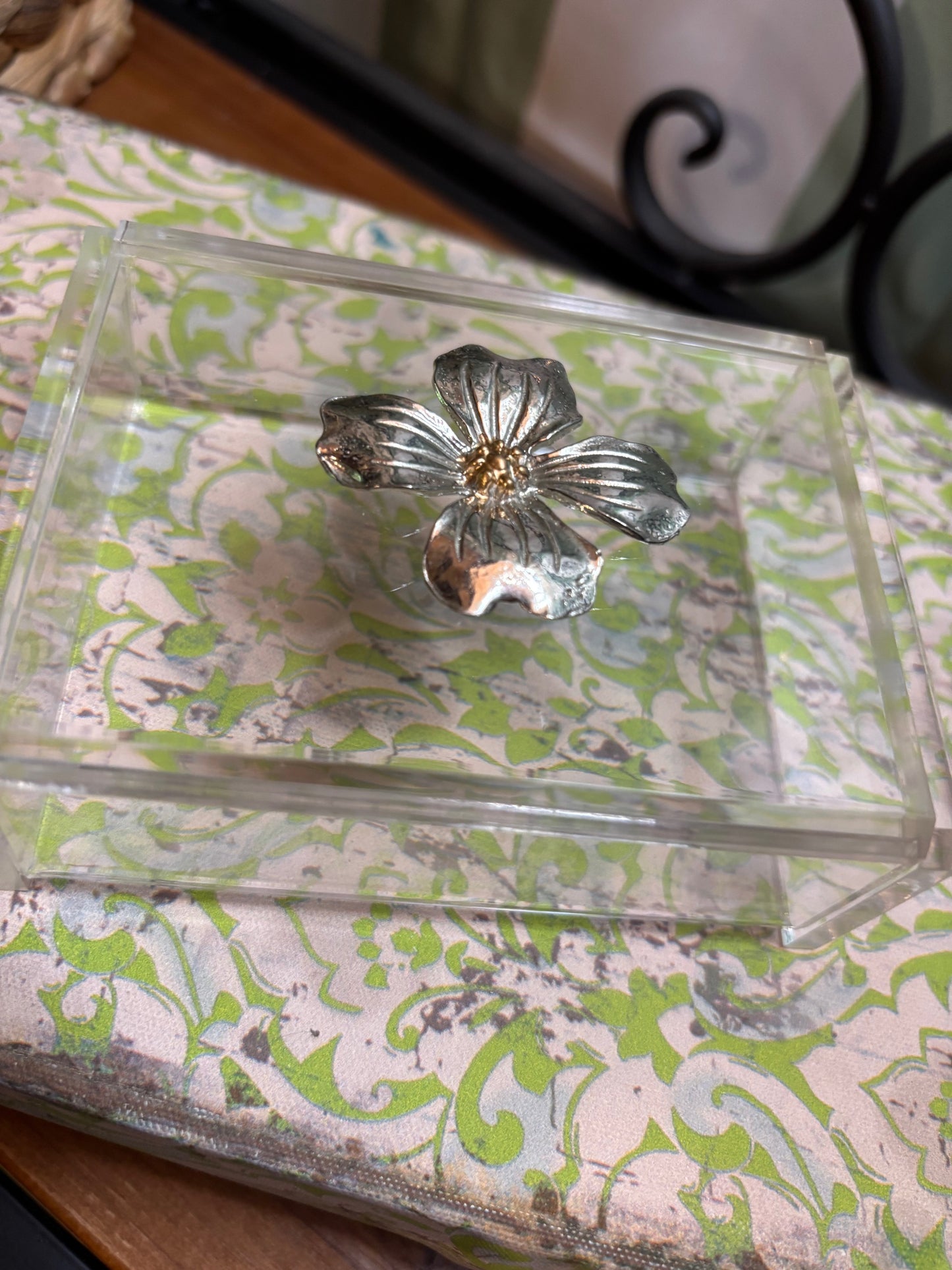 Pewter Medallion on Rectangular Box / Assorted