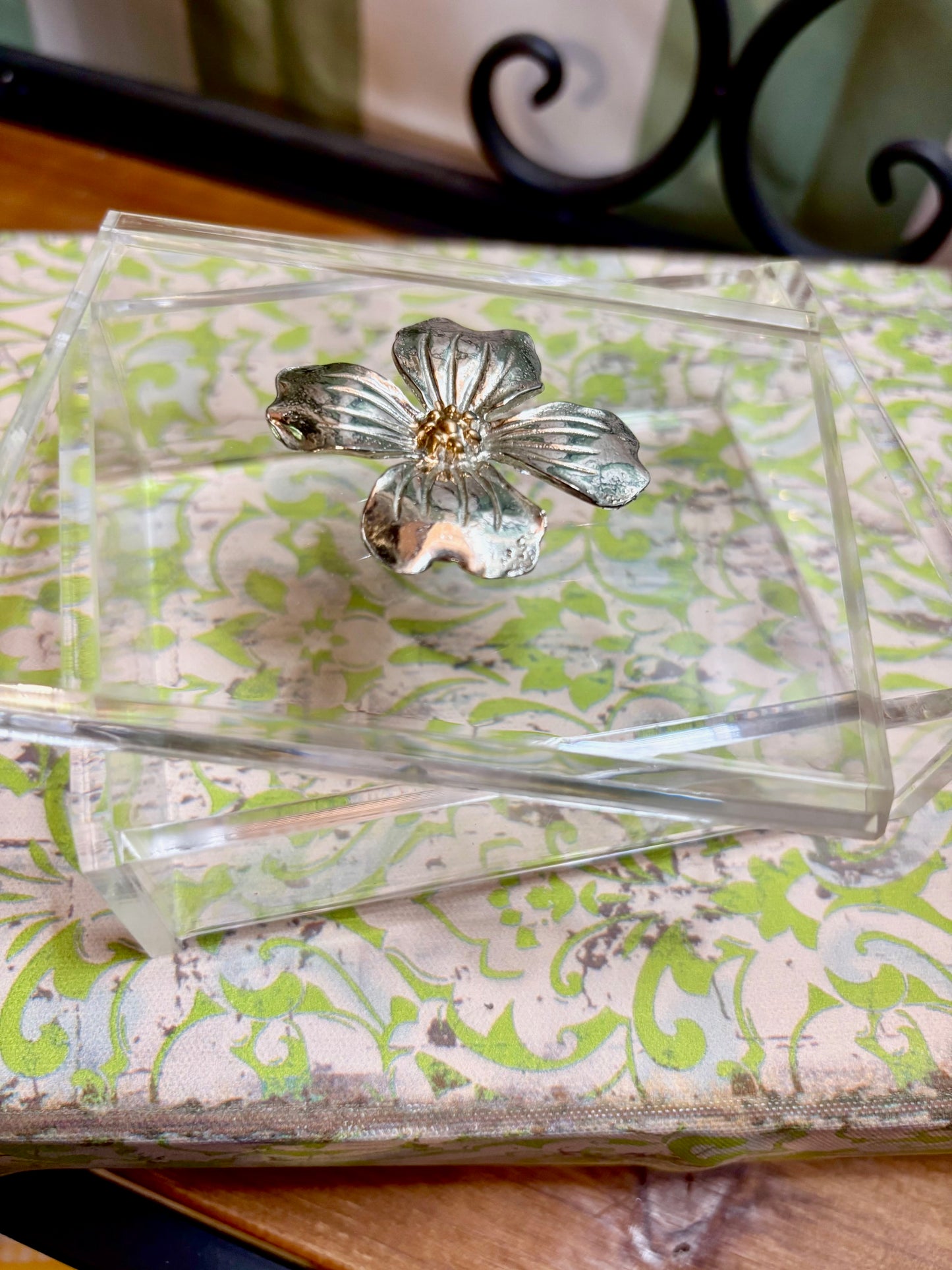 Pewter Medallion on Rectangular Box / Assorted
