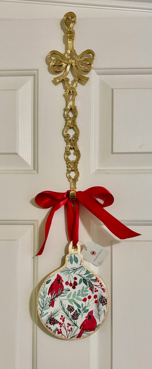 Door Hanger - Cardinals 8" Bauble Ornament
