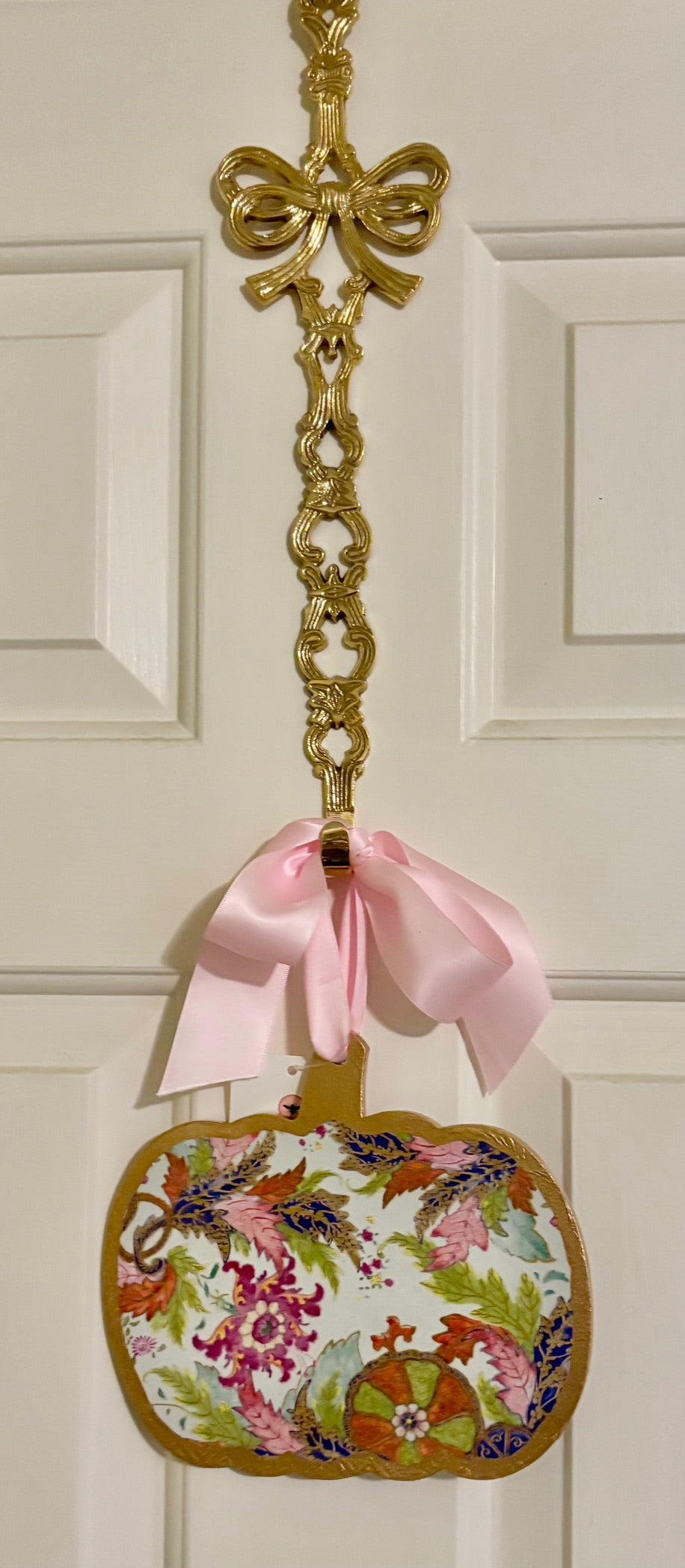 Door Hanger - Tobacco Leaf 8" Pumpkin