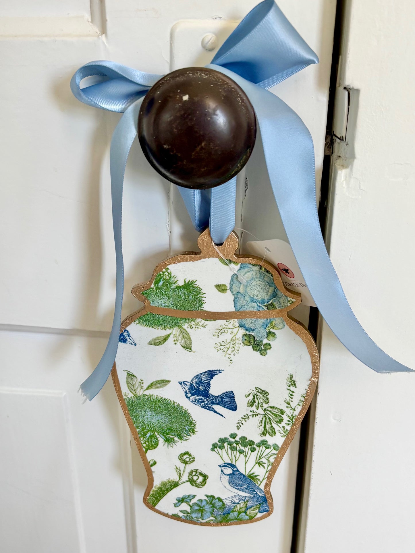 Door Hanger - Bluebird 8" Ginger Jar
