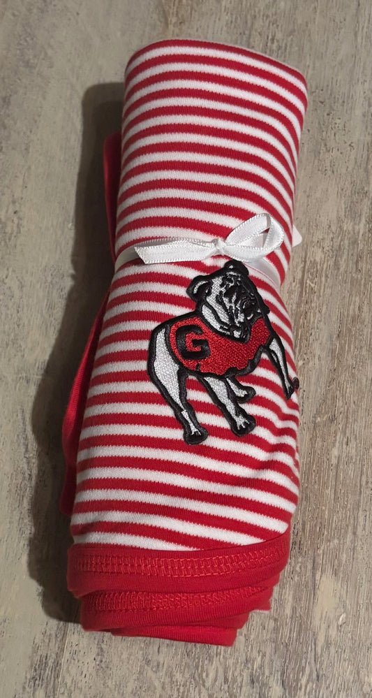 UGA Red Baby Blanket