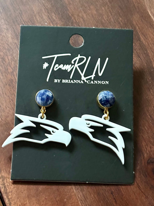 Eagle Earrings + Sodalite (Georgia Southern, Marist School, etc)