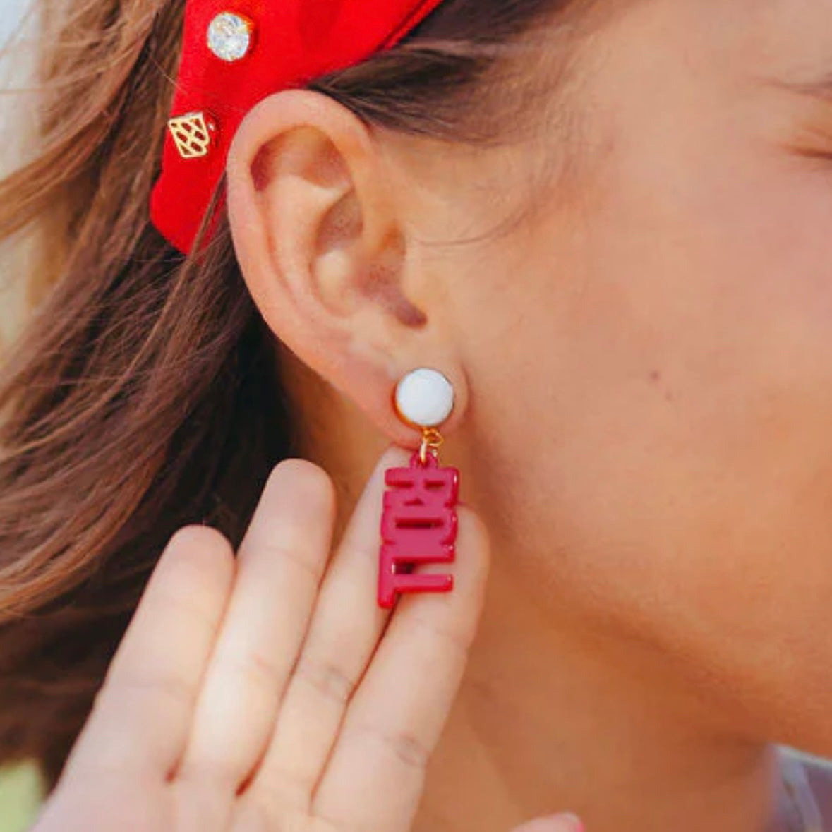Alabama "Roll Tide" Dangle Earrings