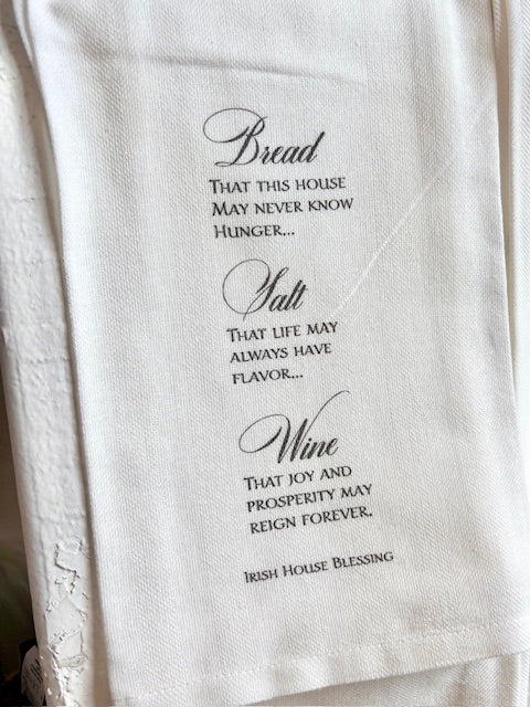 Tea Towel - Bread Salt Wine Irish Blessing